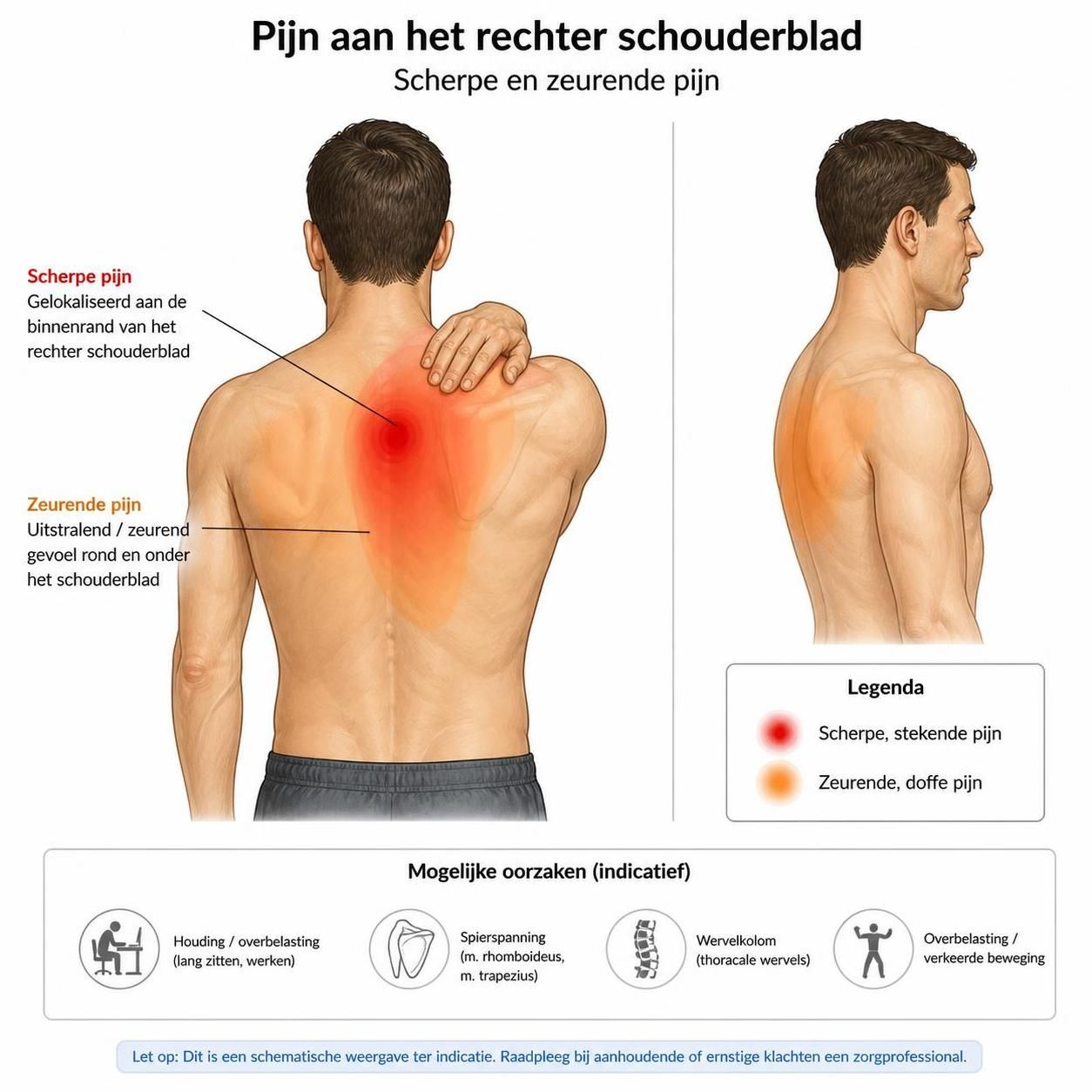 ontdek de oorzaken van pijn bij het rechter schouderblad en effectieve oplossingen om verlichting te bieden. lees meer over symptomen, diagnose en behandelingsmogelijkheden.