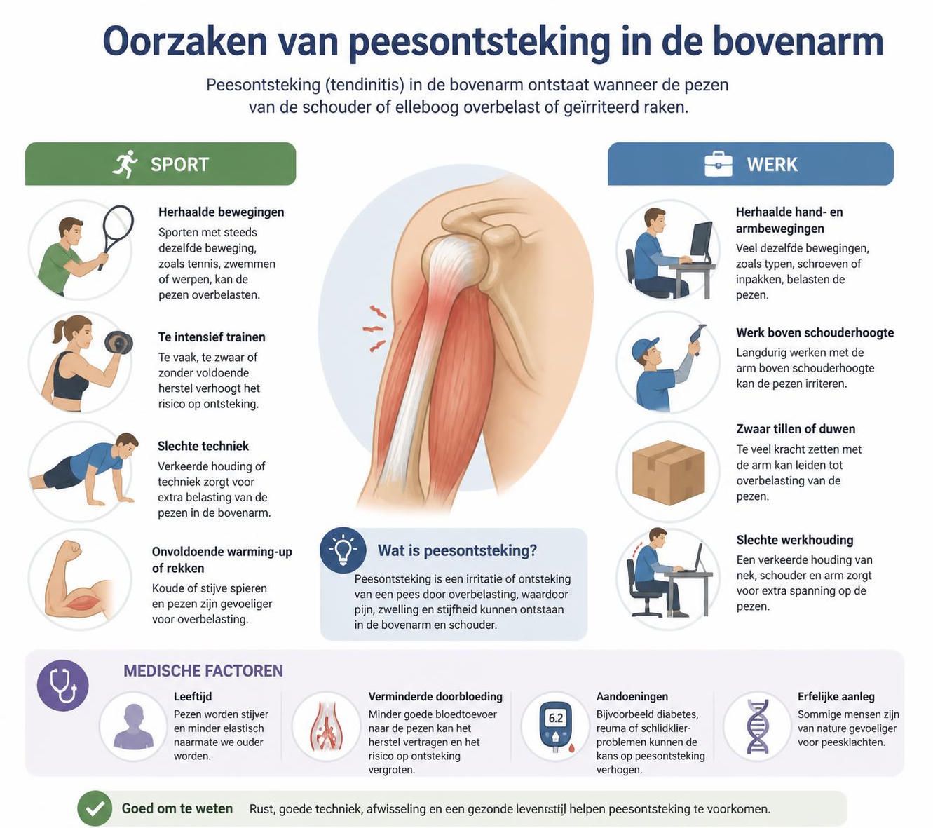 ontdek de oorzaken, symptomen en effectieve behandelingen van peesontsteking in de bovenarm. lees meer over hoe je deze pijnlijke aandoening kunt herkennen en aanpakken.