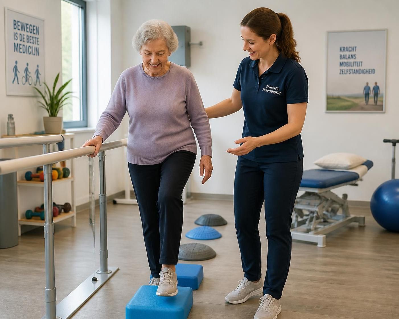 ontdek wat geriatrie fysiotherapie inhoudt en waarom het essentieel is voor het behoud van mobiliteit en welzijn bij ouderen.