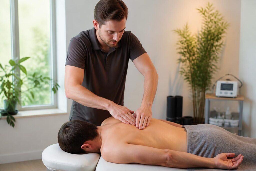 ontdek wat massage fysiotherapie is en hoe het je gezondheid kan verbeteren door pijn te verlichten, spanning te verminderen en je bewegingsvrijheid te vergroten.