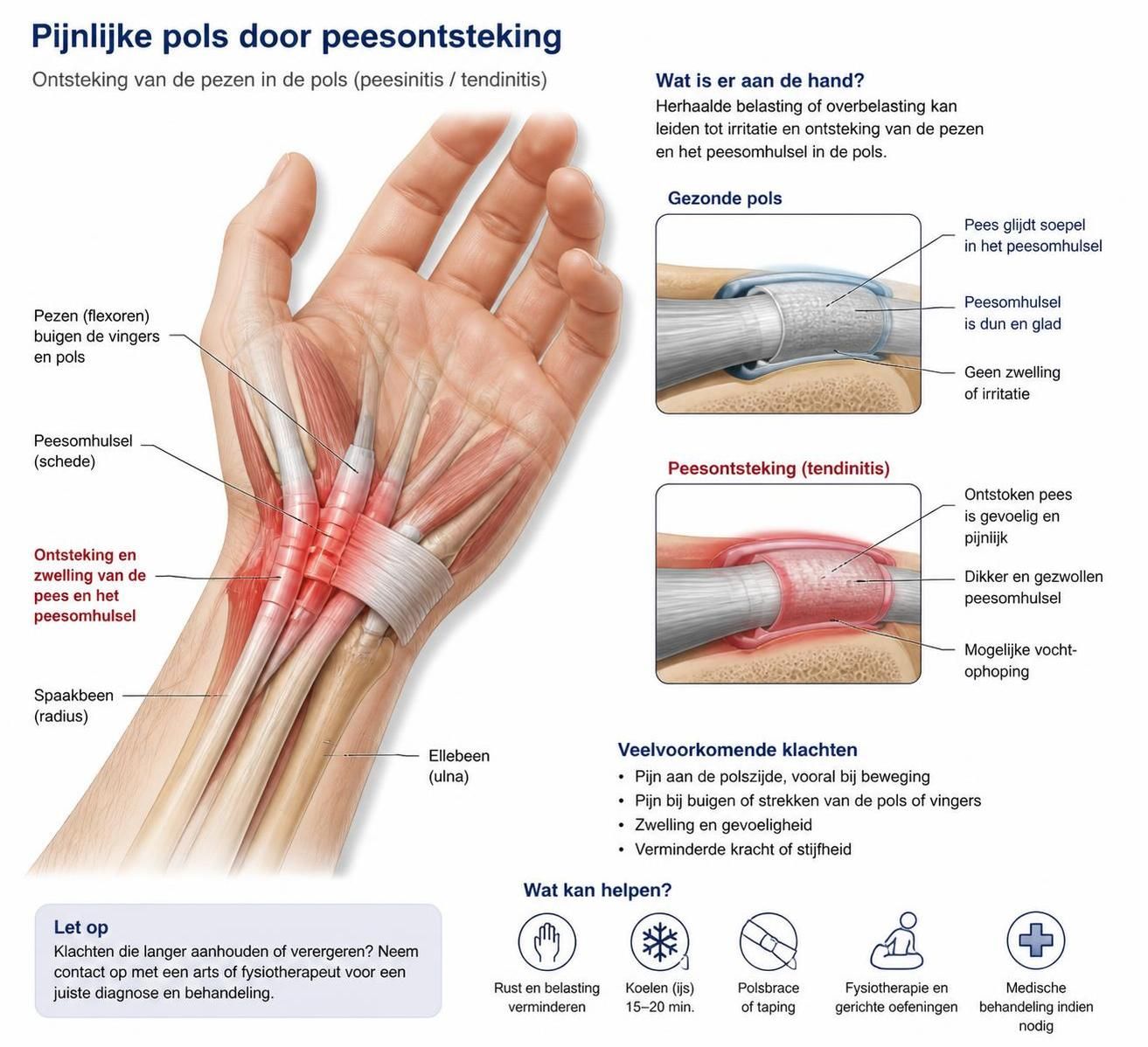 ontdek wat peesontsteking aan de pols is, de oorzaken en effectieve behandelingsmethoden om snel herstel te bevorderen.